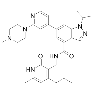 1-异丙基-N-[(6-甲基-2-氧代-4-丙基-1,2-二氢-3-吡啶基)甲基]-6-[2-(4-甲基-1-哌嗪基)-4-吡啶基]-1H-吲唑-4-甲酰胺